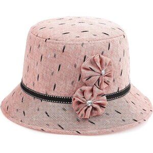 Vintage Felt Cloche Hat Pink 4